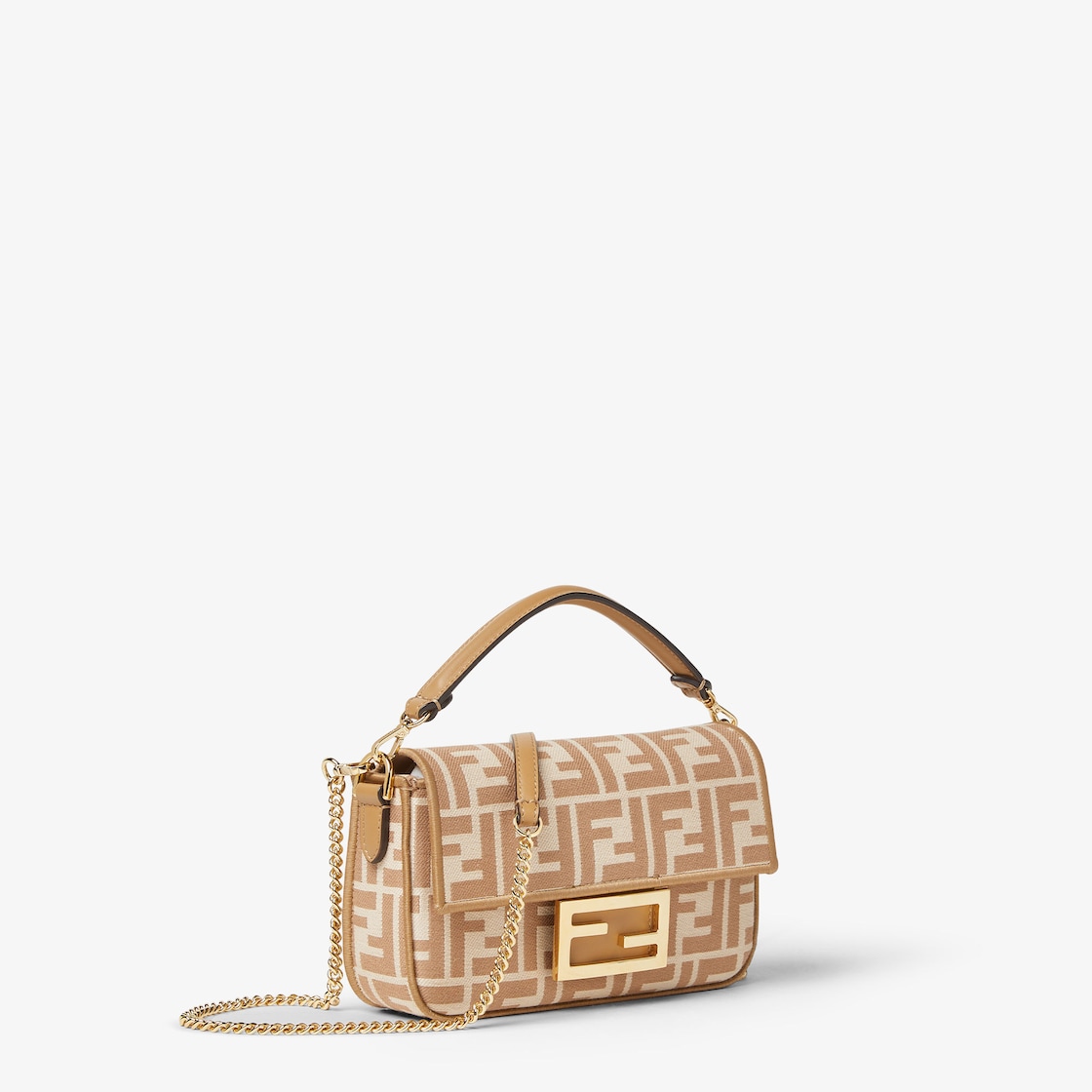 FENDI Baguette® Mini Cappuccino FF jacquard fabric bag - Image 6